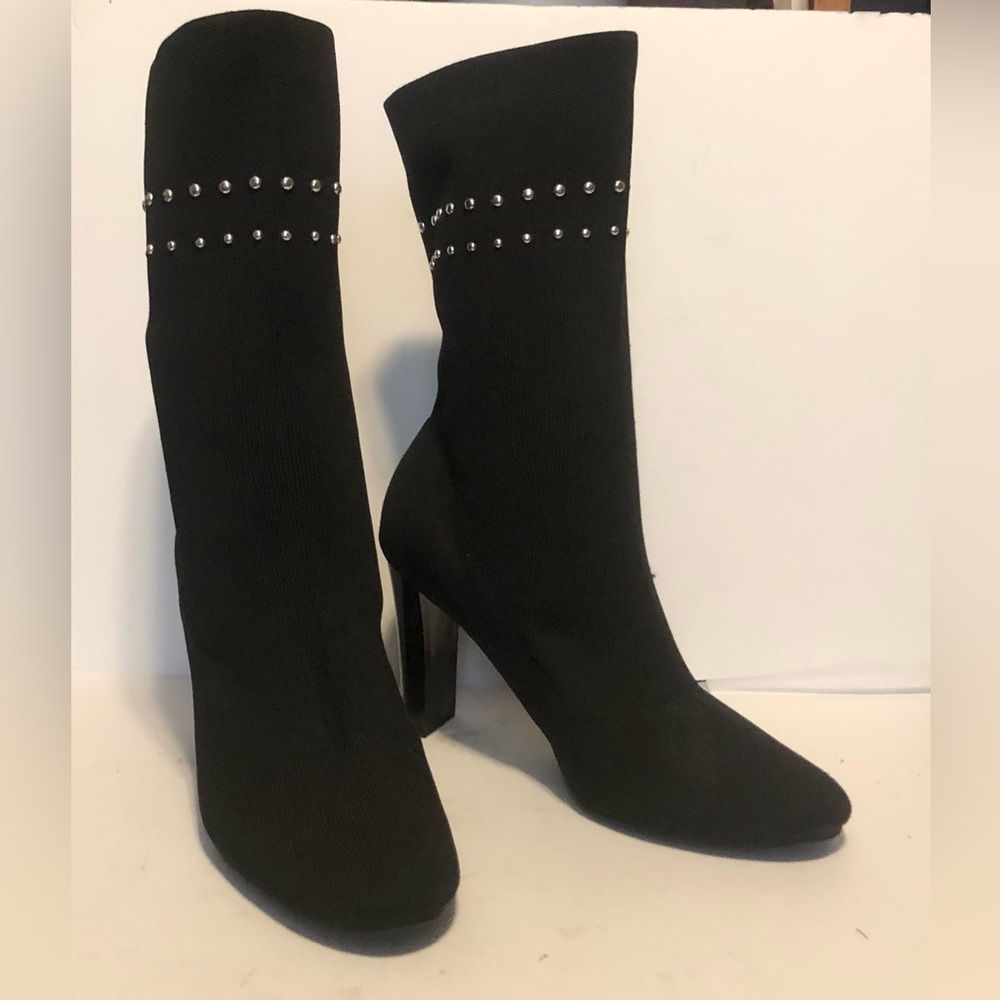 Circus by Sam Edelman Black Joy Studded Women's Knit Boots